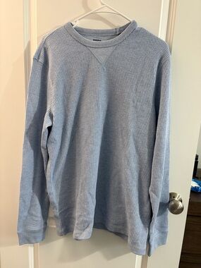 Sonoma Light Blue Long Sleeve Waffle Thermal Shirt